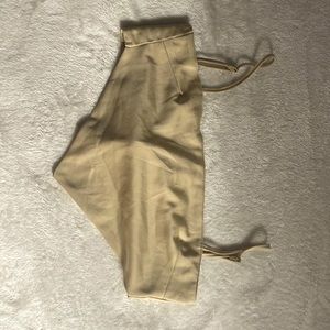 Cropped silky tied back straps camisole